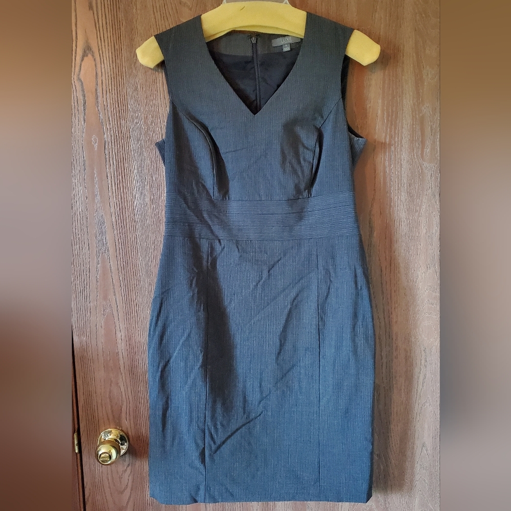 Luxe Grey Striped Dress